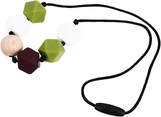 TOYANDONA 2 Peças Colar De Mordedor De Bebê Colares De Brinquedo Para Crianças Brinquedos Para Crianças Colar De Enfermagem Medalhão Colar De Criança Colar De Bebê Playpin Brinquedos