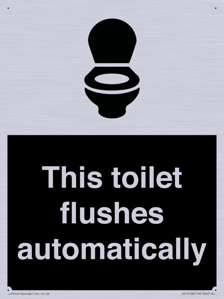 This toilet flushes automatically Sign - 150x200mm - A5P
