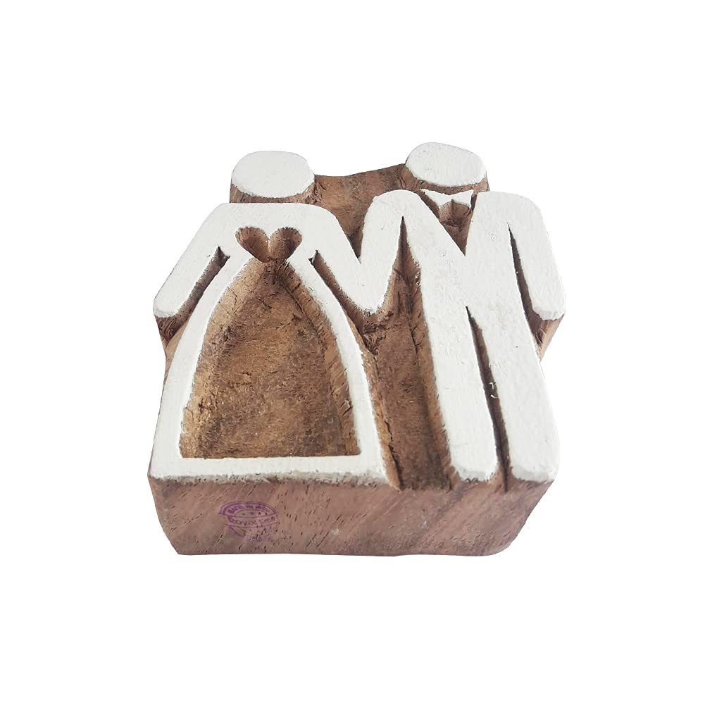 Royal Kraft Couple Wooden Printing Block Stamp - DIY Henna Fabric Textile Paper Clay Pottery Block Printing Stamp THRtag004 (B098MSR5M4) Amazon Price History, Amazon Price Tracker