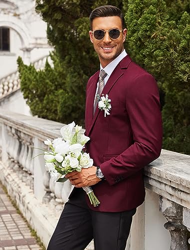 Image of COOFANDY Mens Sport Coat Casual Blazer One Button Business Suit Jacket