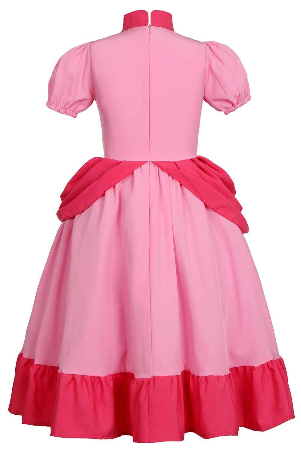Coseaon Peach Principessa Cosplay Costume Bambina Peach Vestito Ragazza Abito Rosa Peach Costumi con Accessori Principessa Principessa Dress Bambini per Halloween Carnevale