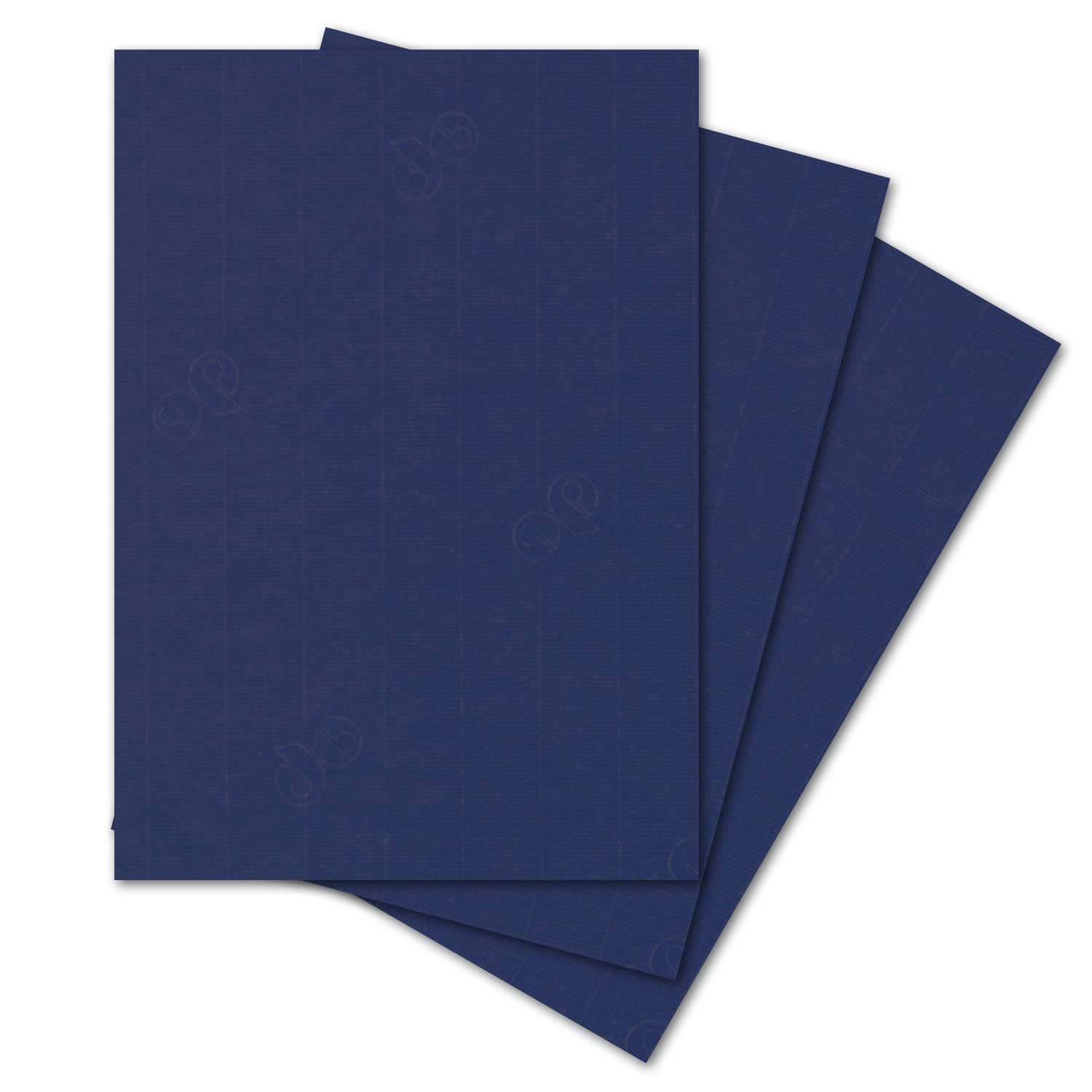 ARTOZ Papier listowy + papier do majsterkowania / karton do majsterkowania – DIN A4 297 x 210 mm – Eleganckie wytłoczenie – Wysokiej jakości papier kolorowy 220 g/m² – Papier do scrapbookingu 50 Stück 417 - klassisches Blau