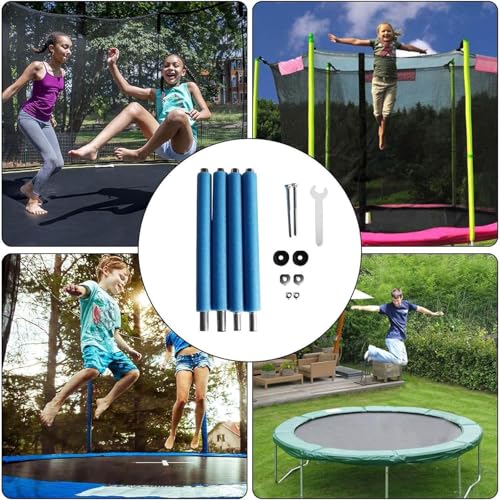 Barras de acero para trampolín con cubiertas de PE y tornillos de repuesto 5