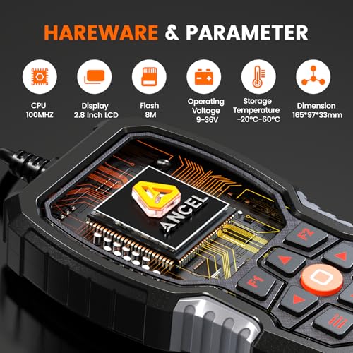 Image of ANCEL Heavy Duty Truck Scanner HD601 All System Diesel Diagnostic Scan Tool fits for Cummins, Detroit, Freightliner, International, Paccar, Check Engine for Truck & Car 2 in 1 Code Reader (Gray)