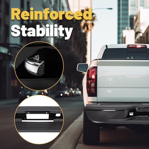 Image of ECOTRIC Rear Step Bumper W /License Plate Lights Powder Coated Black