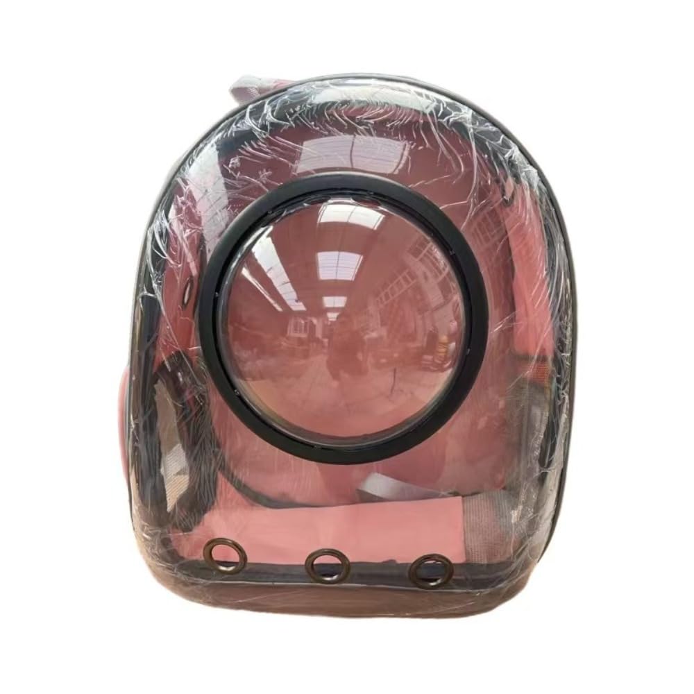 ShengWen Pet Cat Pet Dog Space Capsule Backpack with Small Window Pet Go Out Portable Backpack Breathable Practical Large Capacity (Pink)