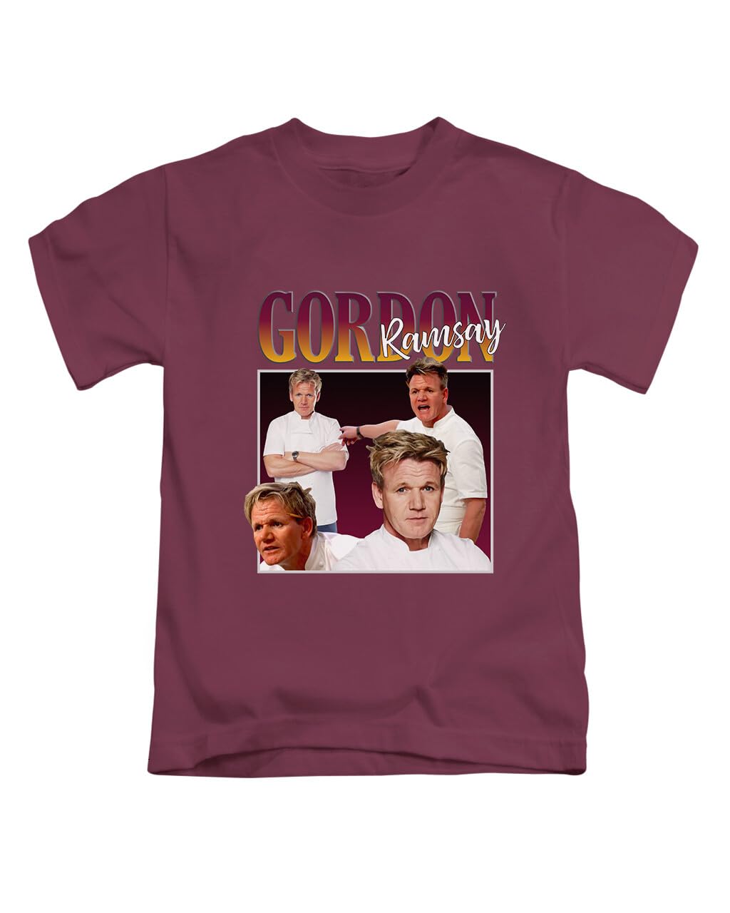 New Spirit Original Gordon Ramsay Chef Cook Cooking Tee T-Shirt Funny Unisex T Shirt Top Maroon
