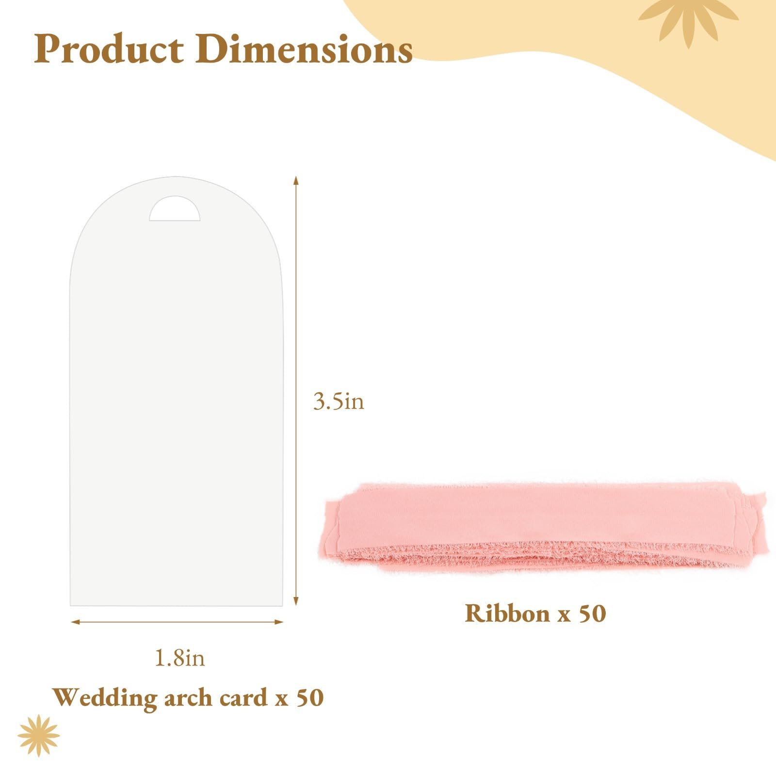Lot de 50 cartes vierges en acrylique pour arche de mariage avec rubans, étiquettes transparentes pour décoration de table et événements