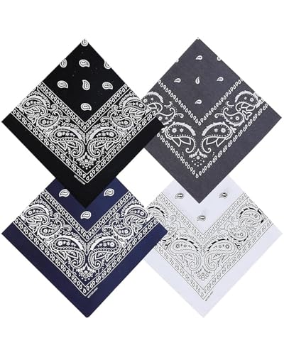 Catálogo de Pañuelos Top 5. 43 4 Piezas Paliacates Para Hombre, Bandanas Hombre, Bandana, Paliacate, Muy Adecuado Para Pañuelos De Cabeza o Para Pañuelos, Pañuelos, Máscaras, Pulseras, Decoración De Bolsos,...