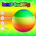 PlayBolt Rainbow Playground Ball - 8.5Inch (Pack of 1) Rubber Bouncy Inflatable Balls for Kids and Adults, Indoor and Outdoor Games, Kickball, Dodgeball, Four Square, and More