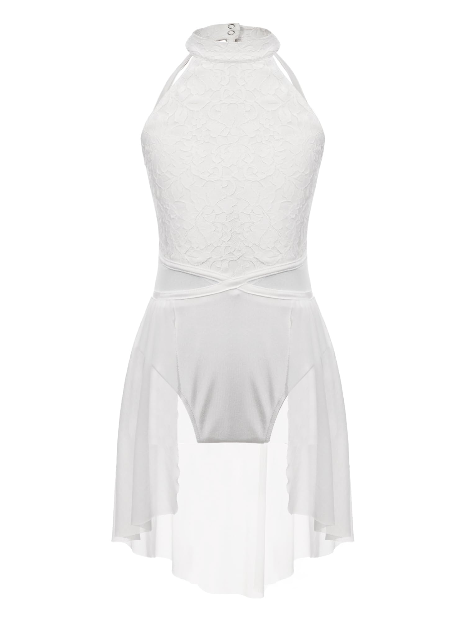 IEFIEL Maillot Patinaje Artistico Niña Vestido Brillante de Danza Ballet Leotardo Gimnasia Ritmica Maillot Ballet de sin Manga Disfraz de Bailarina — view 25