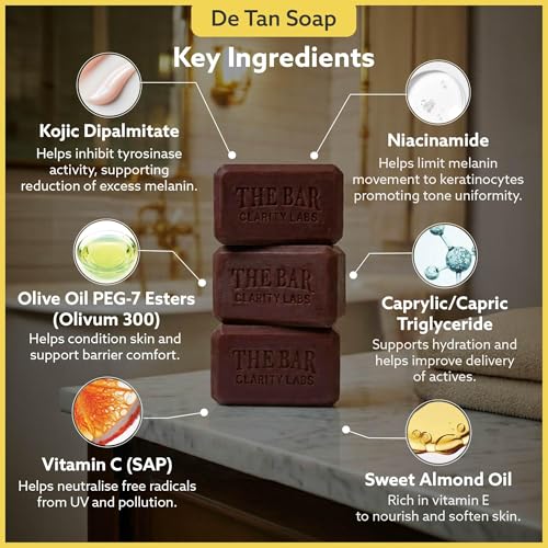 Image of Clarity Labs Muscle Relief Soap + Detan Brightening Soap (Pack of 8) || Detan Brightening (Pack of 4) + Muscle Relief (Pack of 4) || The Bar by Clarity labs