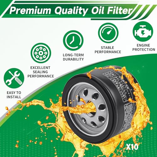 Image of 49065-0721 Oil Filter 49065-7007 Compatible with Kawasaki FR691V FR651V FR730V FX600V FX691V FX730V FS730 FS730V FS600V FS691V FS651V Engine,12 050 01 1205001-s AM125424 km-49065-0721(10 PCS)