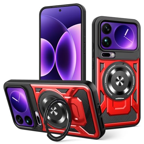 Coque Xiaomi 15T Pro rouge idéale pour sécuriser vos vidéos avec anneau