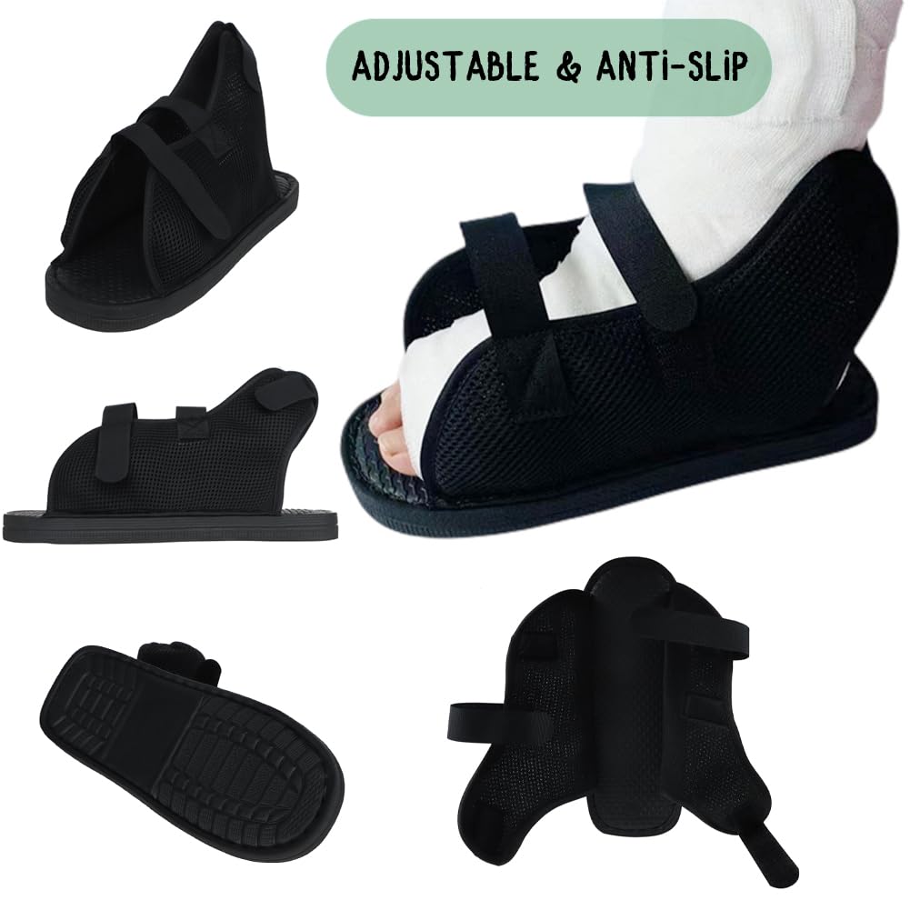 haozaikeji Open-Toe Plaster Shoe Post Surgery Walking Boot Medical Cast Shoe Foot Fracture Support for Foot Injuries Sprains Ankle Fractures Diabetic Feet Ulcers