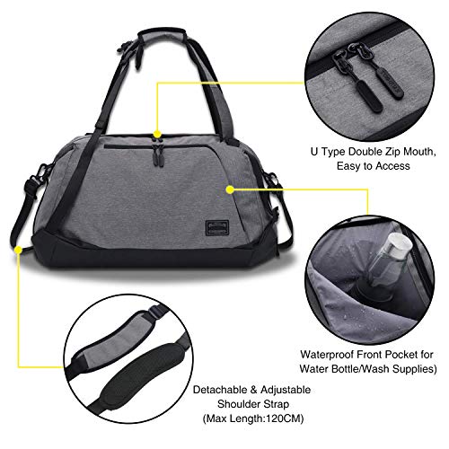 ITSHINY Sport Duffel tas, 50L Travel Duffel Bag, Gym Schoudertas, Reistas Unisex - 3 in 1 Ontwerp met Schoenen… - Image 5