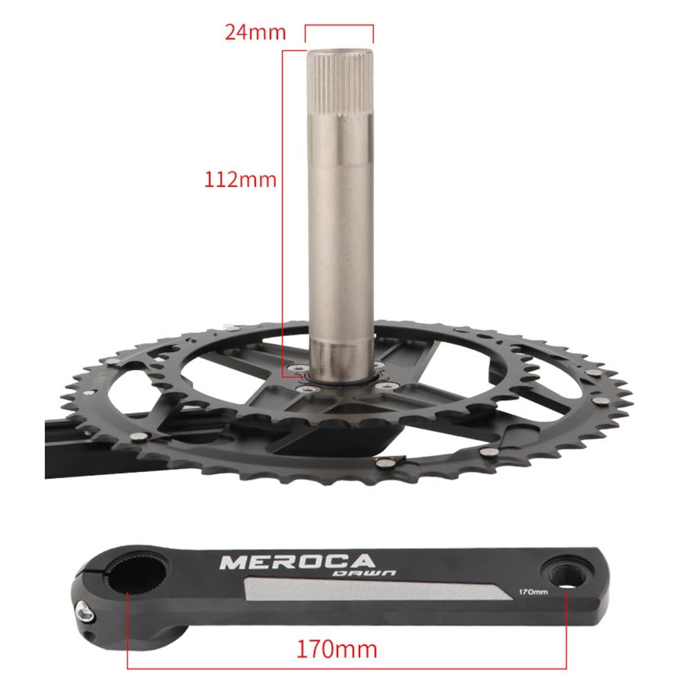 Zestaw korb rowerowych z podwójną zębatką 53/39T do 11/22 biegów, rower szosowy, zintegrowane ramię korby, 170 mm, suport 68/73 mm, aluminiowy zestaw korbowy