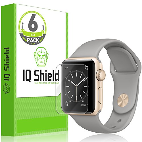 IQShield Screen Protector Compatible with Apple Watch Series 2 (38mm)(6-Pack) LiquidSkin Anti-Bubble Clear TPU Film