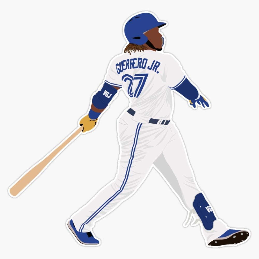 - Leyland Designs Vladimir Guerrero Jr. Sticker Outdoor Rated Vinyl Sticker Decal for Windows, Bumpers, Laptops or Crafts 5"