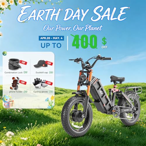 Image of 2026 Eahora 5400W Juliet Pro 2 Electric Bike for Adults 43MPH Dual Motor 70Ah Ebike 200Miles Long Range Electric Bicycle, 20'' Fat Tire Full Suspension Electric Mountain Bike for Commuting /Delivery