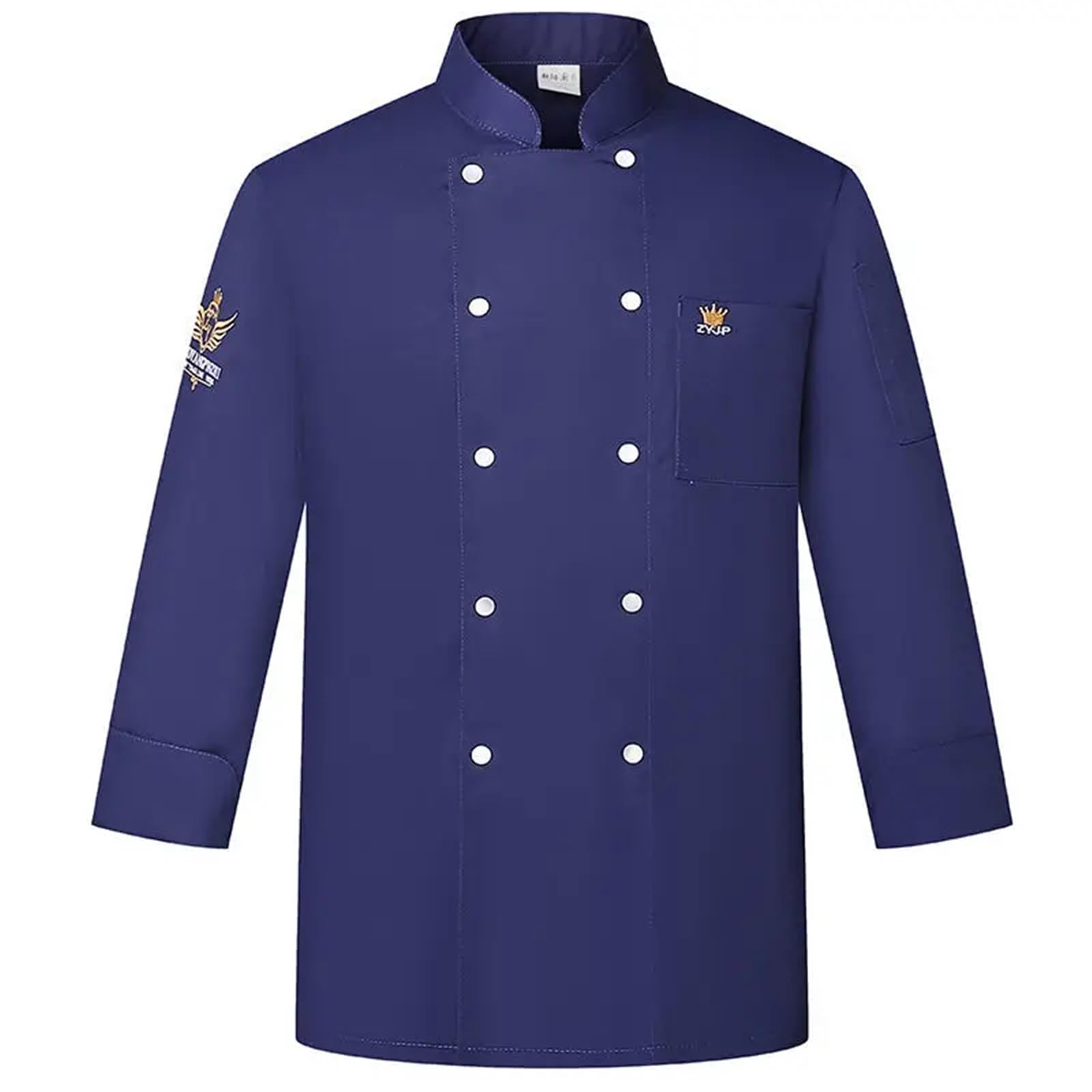 Ropa De Cocinero Chaqueta de Chef Blanca de Manga Corta, Uniforme de Chef for Restaurante, Hotel, Ropa de Cocina, Servicio de Comida, Catering, Camisa de Chef, Delantal(Lavender,XXL)