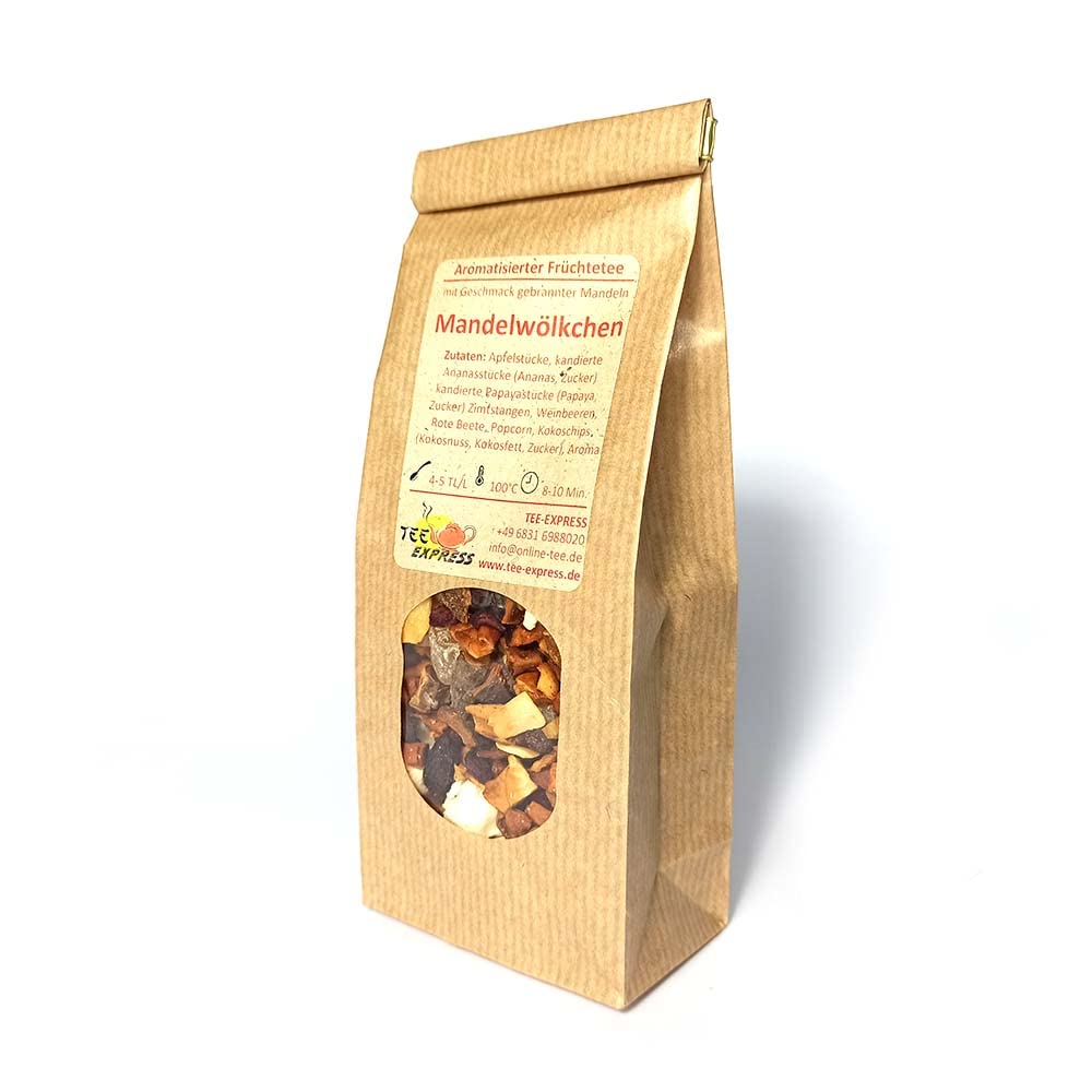 Tee-Express "Mandelwölkchen" Früchtetee mit gebrannten Mandeln Geschmack - loser Tee in versch. Mengen (1000gr)