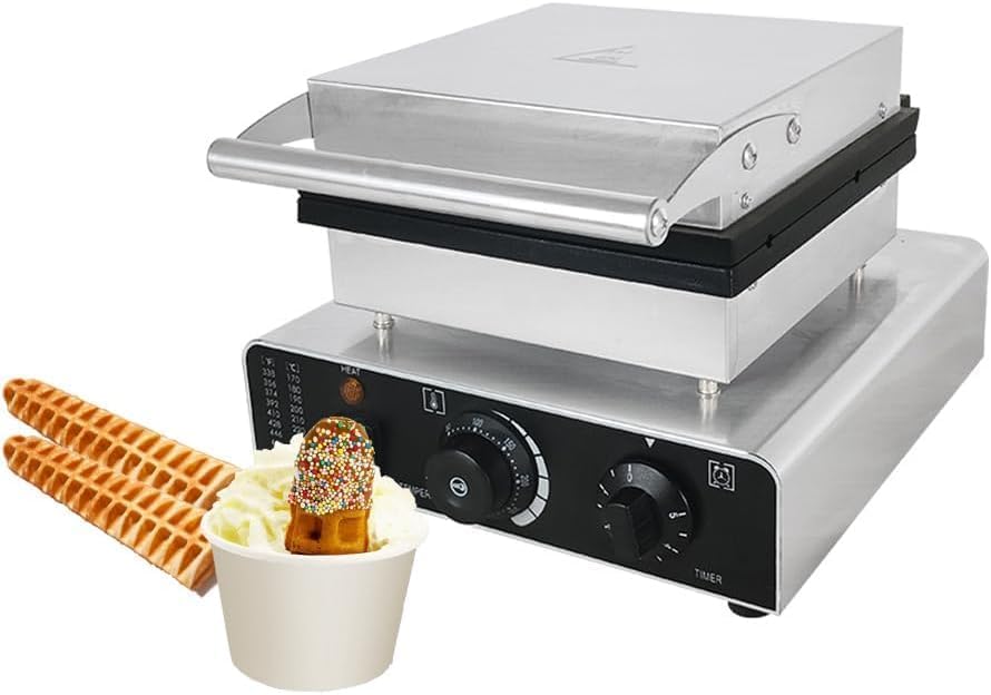 Piastra per Waffle Professionale con Stampo A Forma di Pino, Padella in Ghisa Antiaderente, 240 V per Cottura Professionale