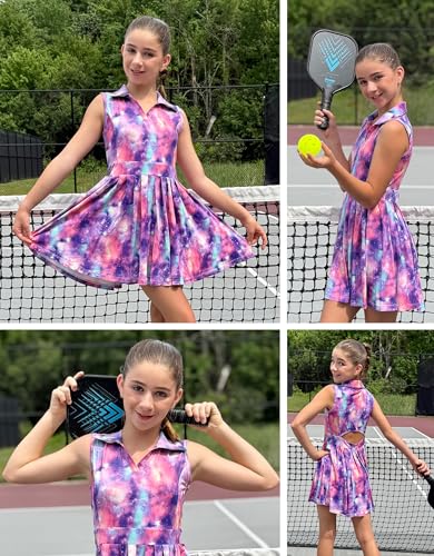 JiAmy Girls Tennis Dress Sleeveless Golf Outfits Polo Pleated Dresses - image 5