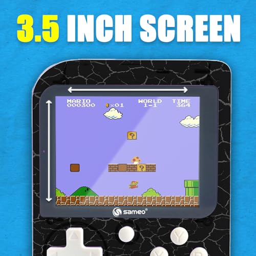 Image of Sameo Handheld Video Game Console, Dreamboy Retro Mini Game with 500 Classic Retro Game TV Compatible for Kids, Rechargeable 8 Bit Classic (Marble Black)