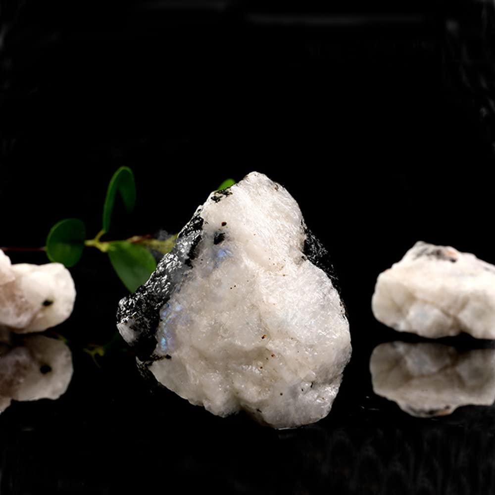 Vaso da Fiori for Acquario in Ghiaia di Cristallo, Pietra Grezza, Pietra di Luna Bianca Naturale, for Decorazioni paesaggistiche al Quarzo, 50 g Raccolta domiciliare(Size:100g)