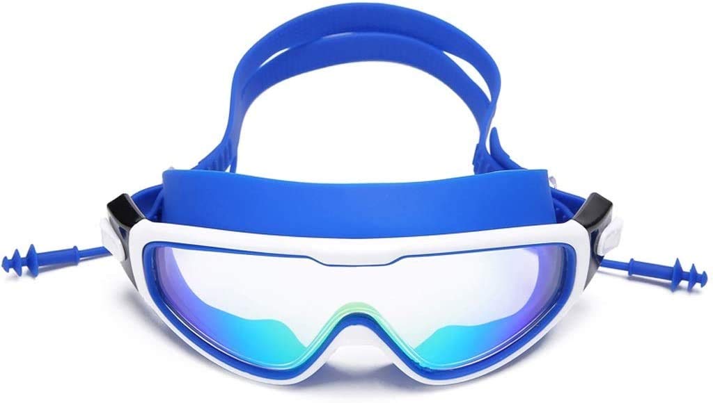 Kinder-Schwimmbrille, Weitsicht-Schwimmbrille für Kinder und frühe Teenager, Weitsicht, Antibeschlag, wasserdicht, UV-Schutz (Blau)