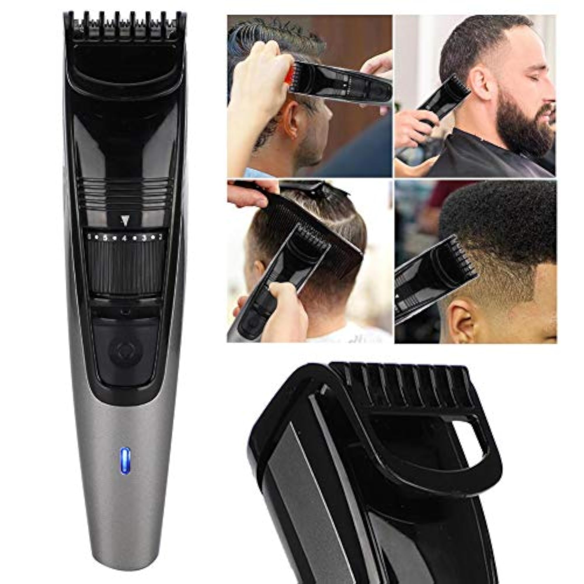 Men's Electric Portable USB Hair Clipper with Multi-Gear Adjustment