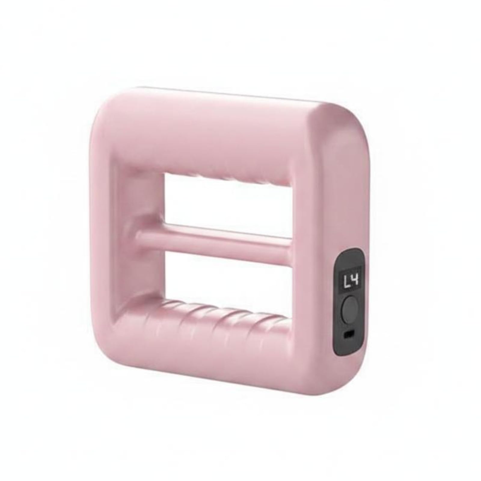 LCD Display Vibration Massager 8 Levels Waist Shaper Button Controls Body Exercise Machine Handle Design for Home Workout, Fascia Ring - Pink-image-35