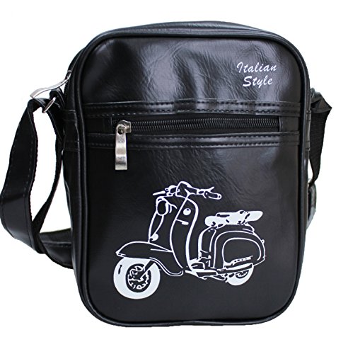 Italian style Tracolla borsa uomo vespa nero