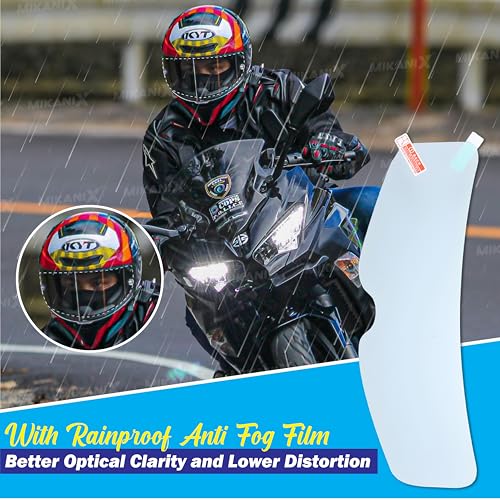 Image of OBEROI'S TRADERS Bike Helmet Visor Anti Fog Film Screen Guard Tempered For Clear Visibility During Foggy Days