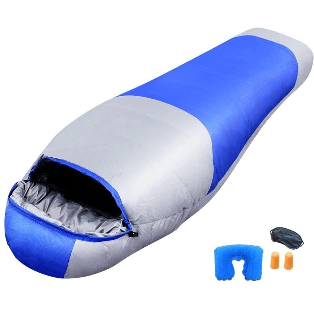 Down Sleeping Bag for Spring Autumn Winter Warm White Duck Down Thickened for Adults Outdoor Camping