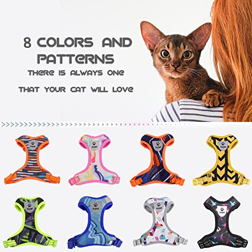 Supet Harnais et Laisse pour Chat - Anti-Fuite - Réglable avec Bandes réfléchissantes - Laisse et Harnais universels pour Chat/Chiot - Gris - S - Image 7