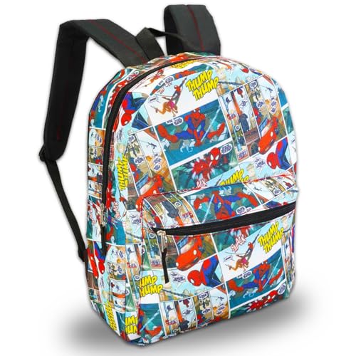 Marvel Spiderman Backpack with Lunch Box Set - Bundle with 16” Spider-Man Backpack & Lunch Bag, Stickers, More | Spiderman School Bag for Kids, Boys2