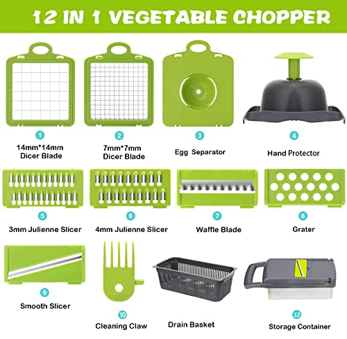 Cloudberg All-In-1 Chopper Vegetable Cutter, Onion Chopper, Food Chopper, Vegetable Chopper, Veggie Slicer, All In1 Veggie Chopper Mandoline Slicer For Pro-Series, Fruit Chopper #TOP7