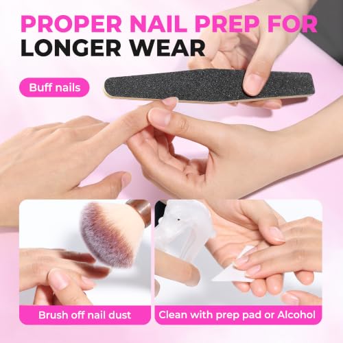 Image of UNA GELLA Air-Dry Press On Nail Glue and Remover Set for Press On Nails