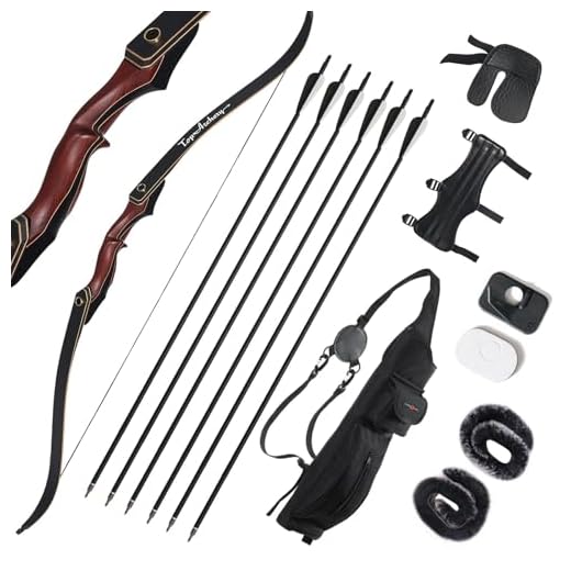 60 Zoll Recurvebogen Set Erwachsene,Pfeil und Bogen Set Bogenschießen Sportbogen Set 30-50 Lbs Rechte Hand Für Erwachsene Schießübungen (45 lbs)