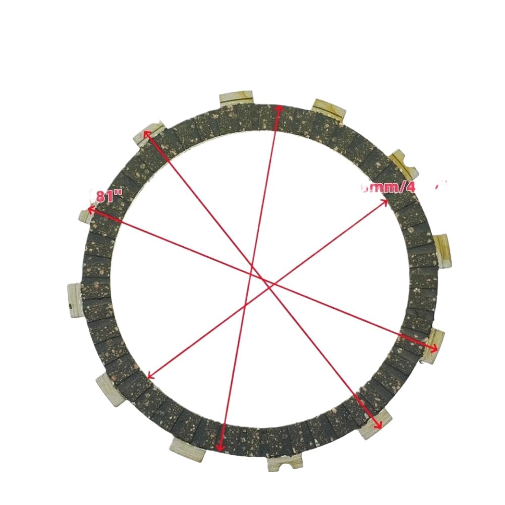 Discos De Fricción Y Acero Para Embrague 22321-KZ3-690 Compatible Con Honda CRF450R CRF450X R6 R7 R8 XRL TRX450R TRX700(Friction Plate 8pcs)
