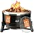 BALI OUTDOORS Smokeless Fire Pit Wood Burning Pellet Firepits with Ash Pan, 22inch Portable Fire Pit Low Smoke Bonfire Fire Pit for Outside Picnic Camping Patio Backyard