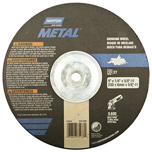 Norton Metal Grinding Wheel - 9 inch x1/4 x5/8-11