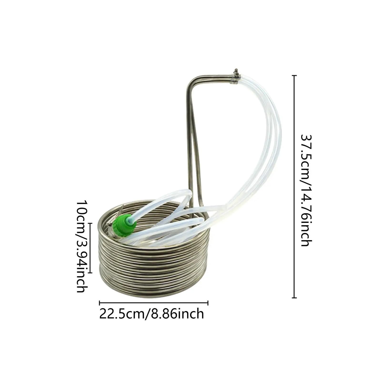 Serpentín Enfriador de Mosto Tubo de Acero Inoxidable Suministros de Cocina Restaurante Accesorio de elaboración de Cerveza casera Hotel Acero Inoxidable Amplia Gama de Aplicaciones(Copper)