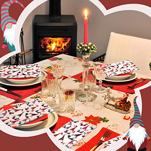 Hotop 200 Pieces Christmas Guest Towels Disposable Bathroom Paper Napkins Gnome Hand Cocktail Towel For Xmas Dinner Birthday Party Supplies #TOP5