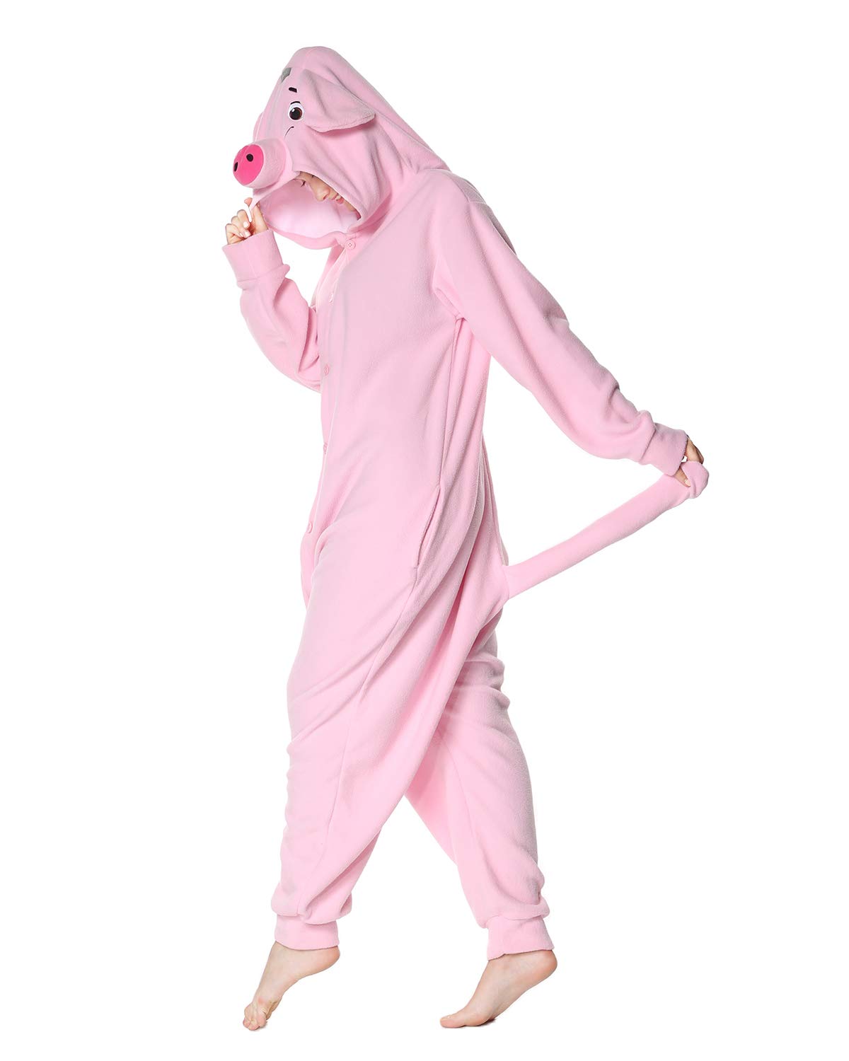wotogold Pigiama Maiale Animale Costumi Cosplay per Adulti Unisex