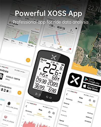 Xoss G+ Gen2 Gps Bike Computer Ant+/ Bluetooth Ipx7 Cycling Computer Rechargeable Speedometer Odometer With 2.2 Inch Lcd Screen, 28 Hrs Long Battery Life With Vortex Speed Cadence Sensor-2 Pack thumb #4