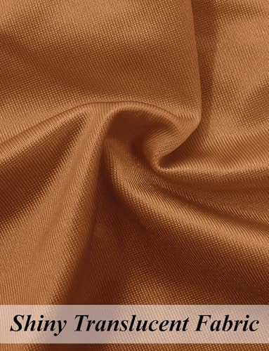 Men's Sexy Bulge Pouch Bikini Underwear Silky See Through Thong Briefs Glossy Low Rise Quick-Dry Breathable Stretch Comfortable G-String Brown S3