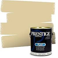 Vista 82 de PRESTIGE Pinturas de pintura exterior e imprimación en uno, 1 galón, plano, combinación comparable de Benjamin Moore* Manzanilla*